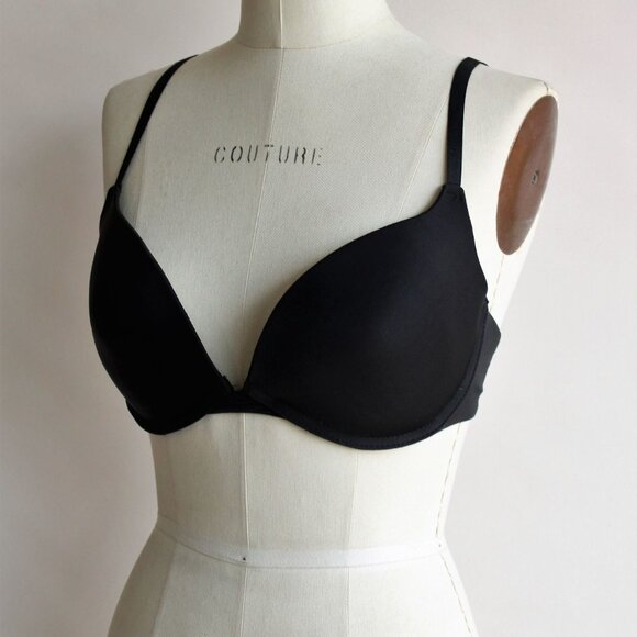 Push Up Bra, Black, Daisy Fuentes, Size 34D - Picture 5 of 8